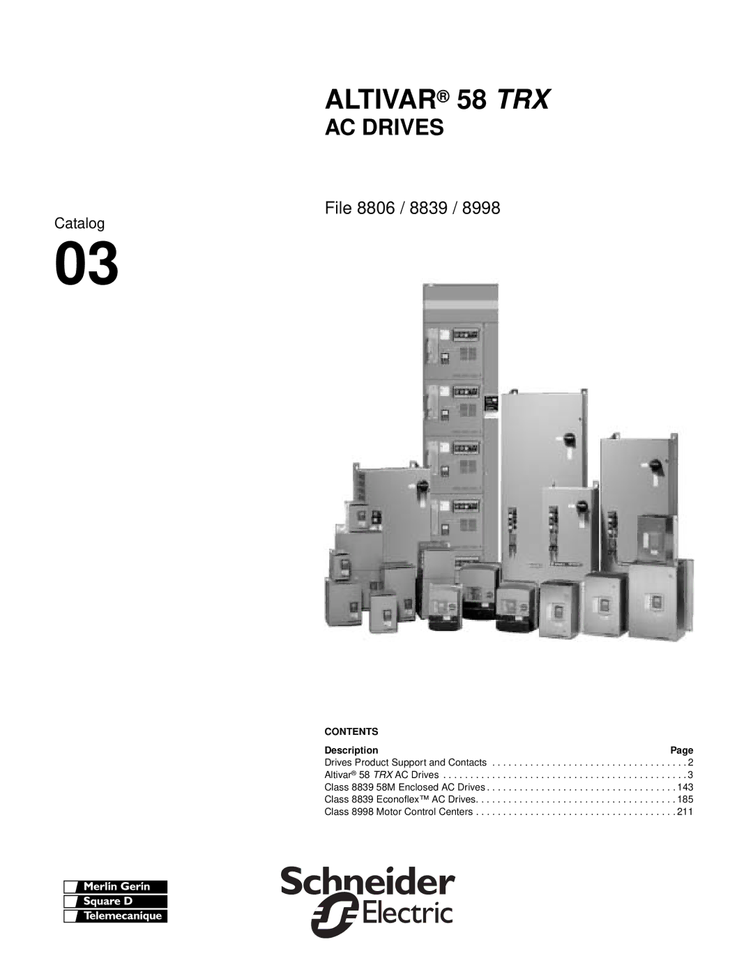 Schneider Electric manual Altivar 58 TRX 