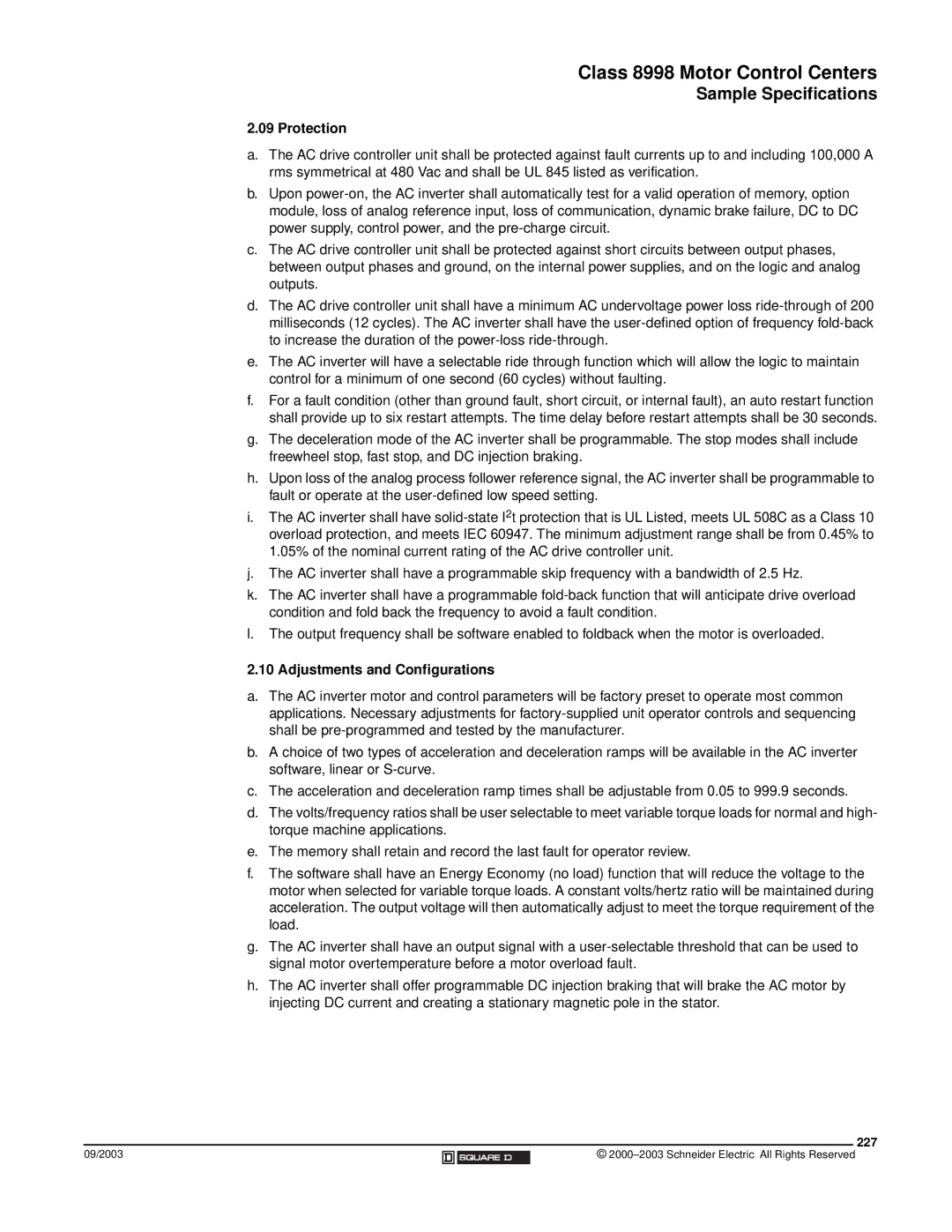 Schneider Electric 58 TRX manual Protection, 227 