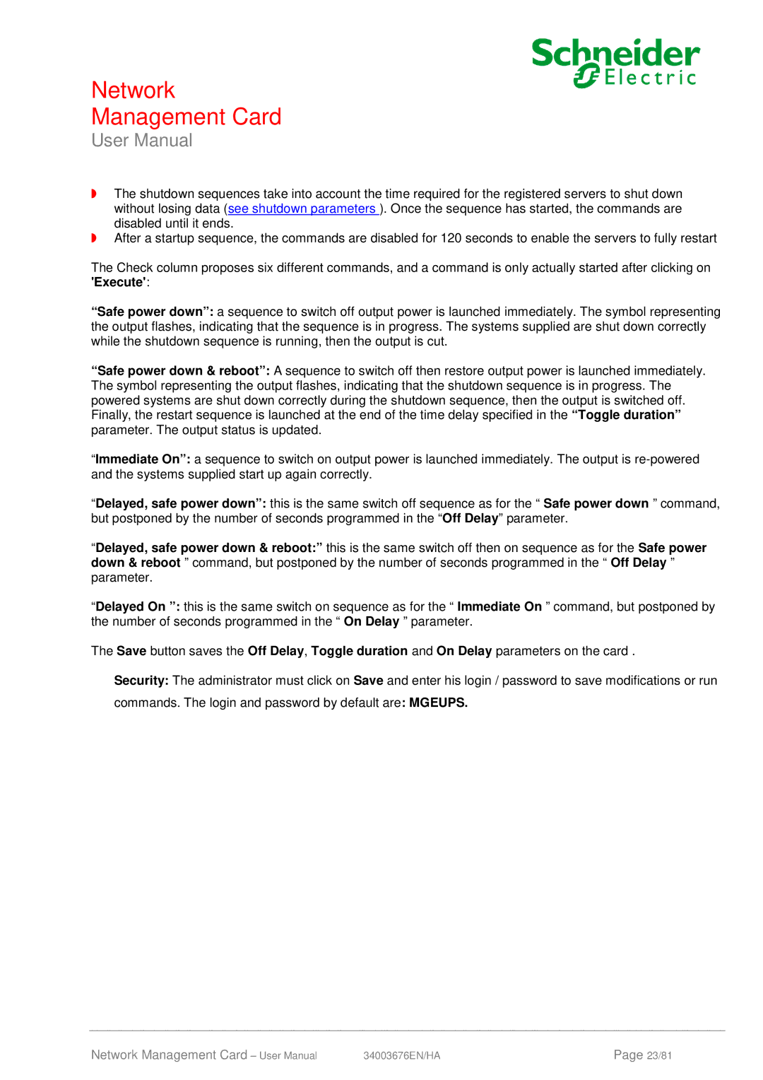 Schneider Electric 66074, 66846 user manual 23/81 