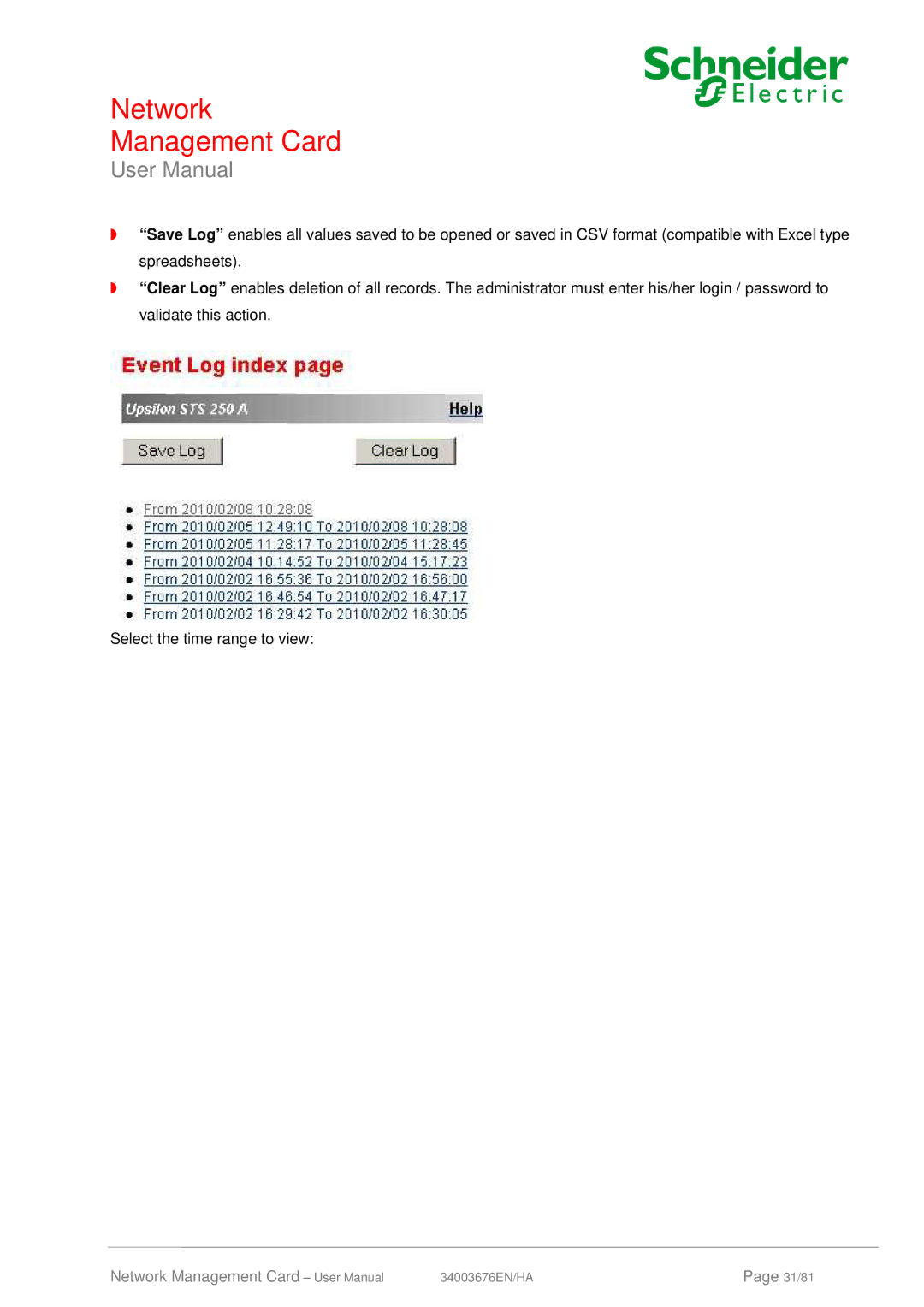 Schneider Electric 66074, 66846 user manual 31/81 