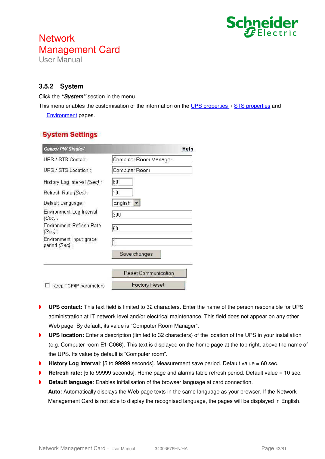 Schneider Electric 66074, 66846 user manual System 