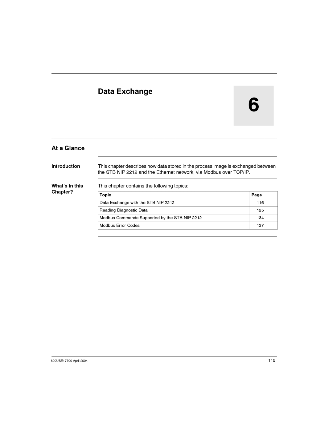 Schneider Electric 890USE17700 manual Data Exchange, At a Glance 