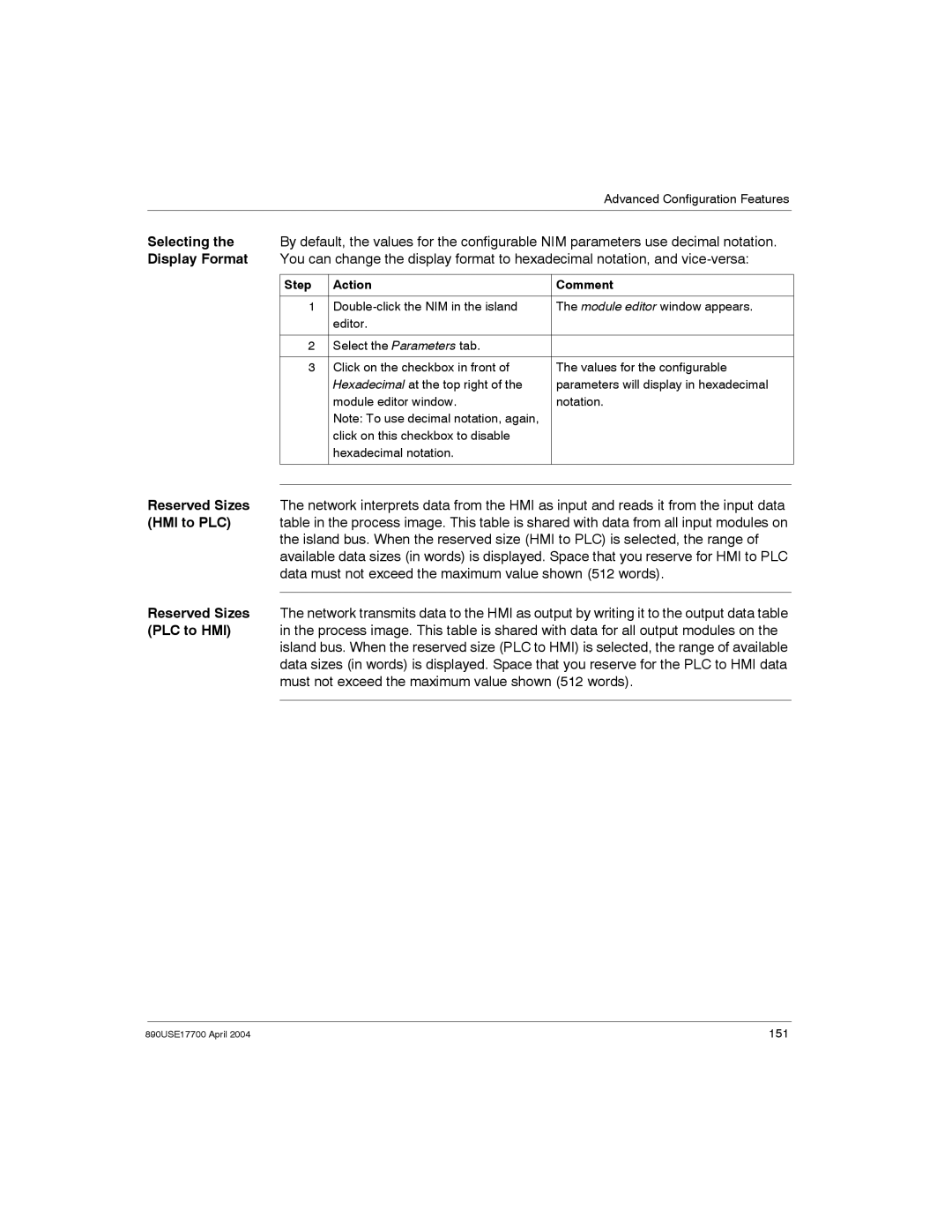 Schneider Electric 890USE17700 manual 151 