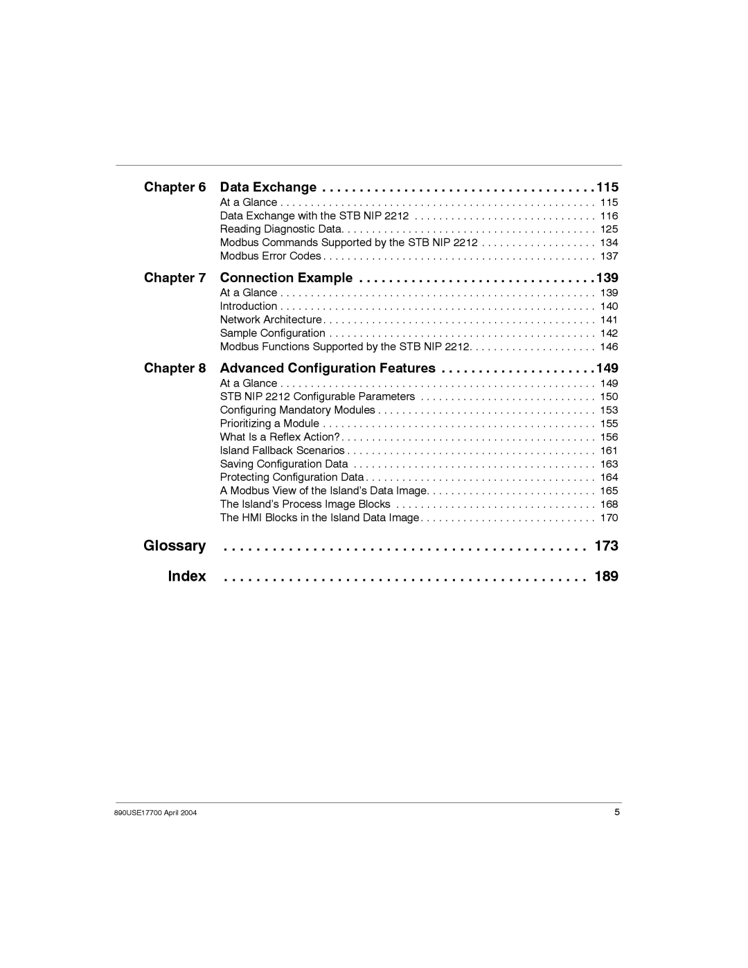 Schneider Electric 890USE17700 manual Data Exchange, Connection Example, Advanced Configuration Features 