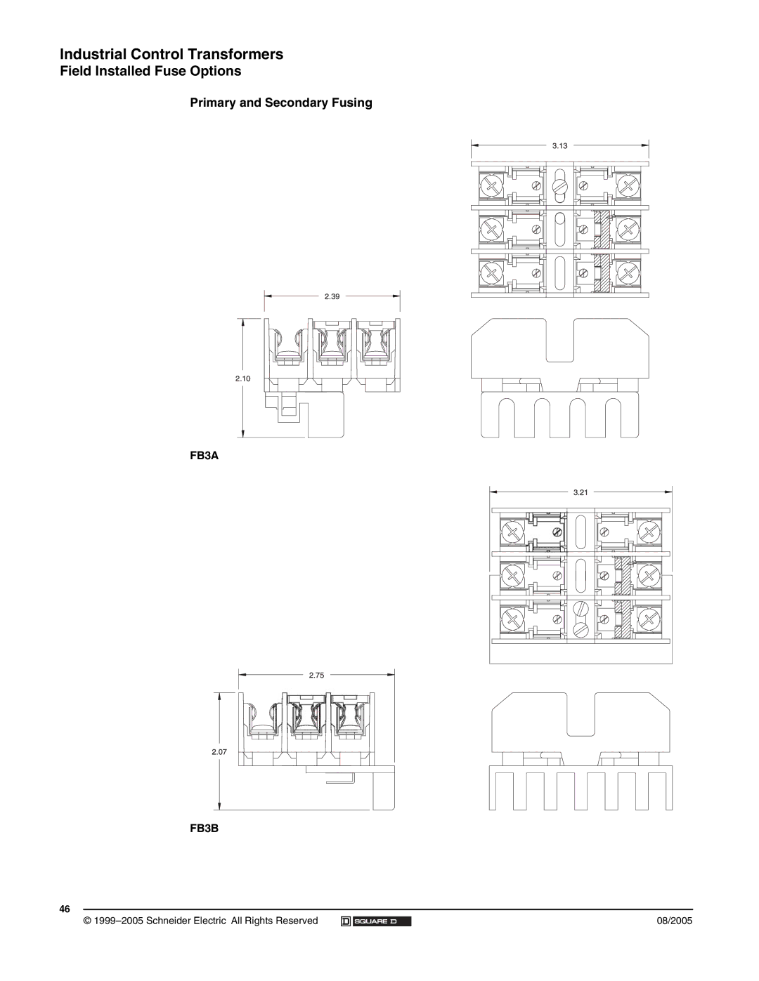 Schneider Electric 9070 manual Primary and Secondary Fusing 