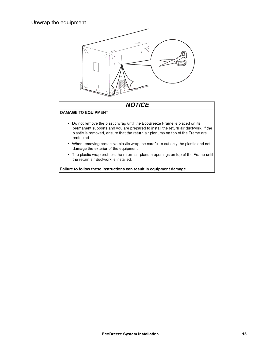 Schneider Electric ACECFR20200SE, ACECFR20101SE, ACECFR40200SE, ACECFR40101SE, ACECFR20201SE Unwrap the equipment 