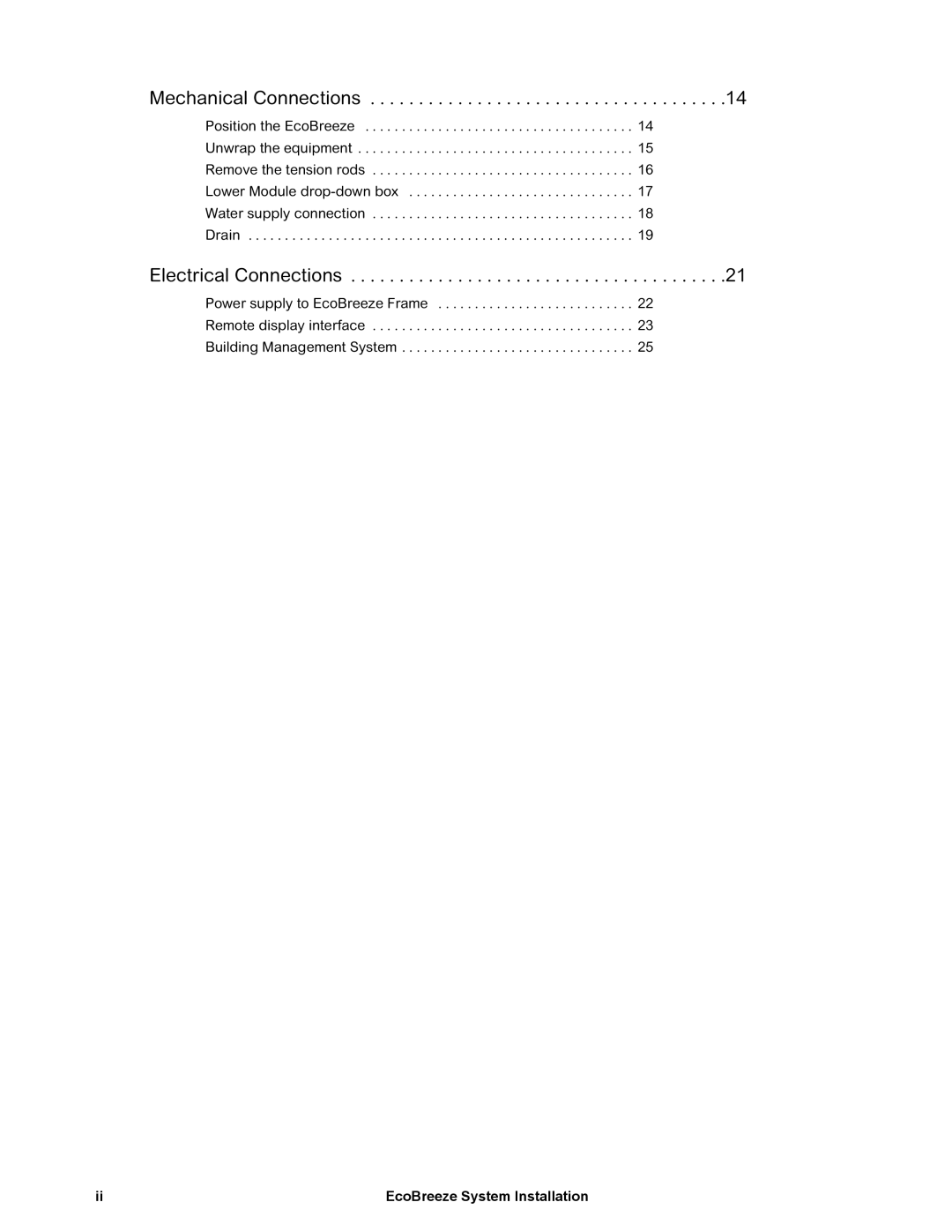 Schneider Electric ACECFR20201SE, ACECFR20101SE, ACECFR20200SE, ACECFR40200SE Mechanical Connections, Electrical Connections 