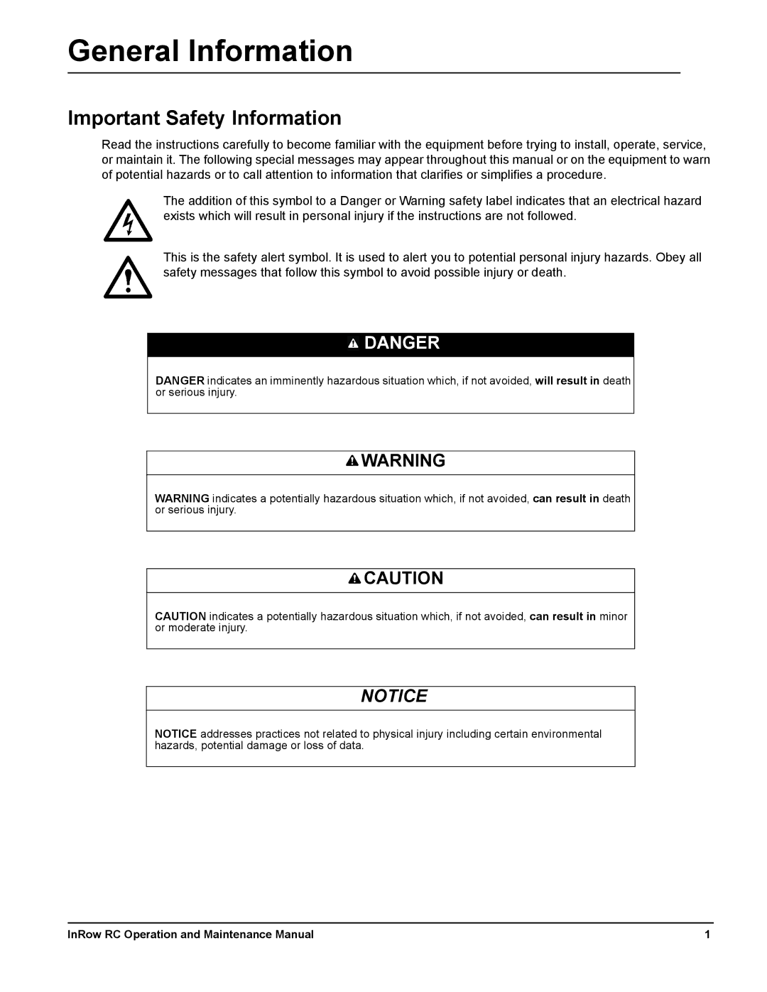 Schneider Electric ACRC502, ACRC500, ACRC501 manual General Information, Important Safety Information 