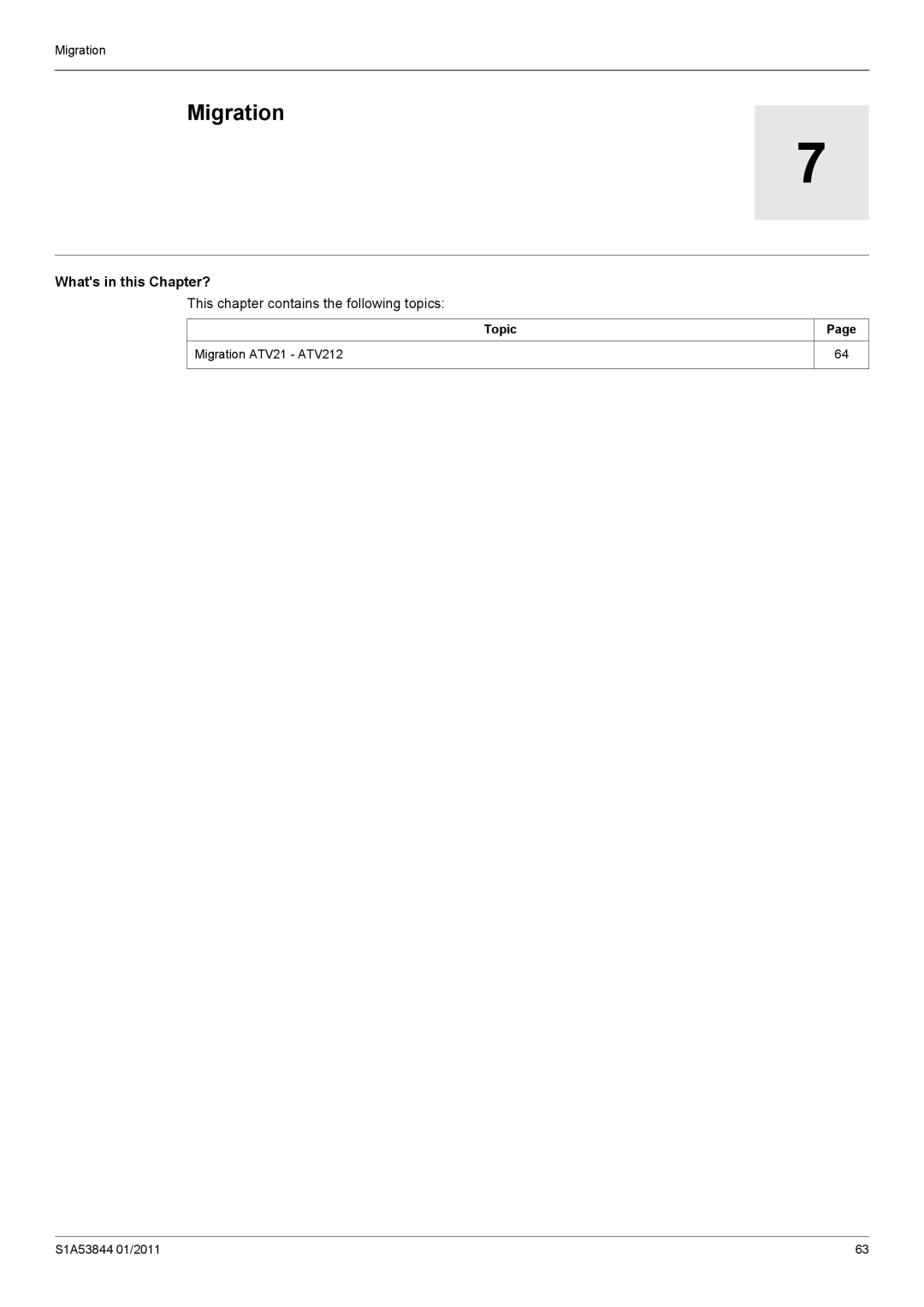 Schneider Electric Altivar 212 manual Migration 