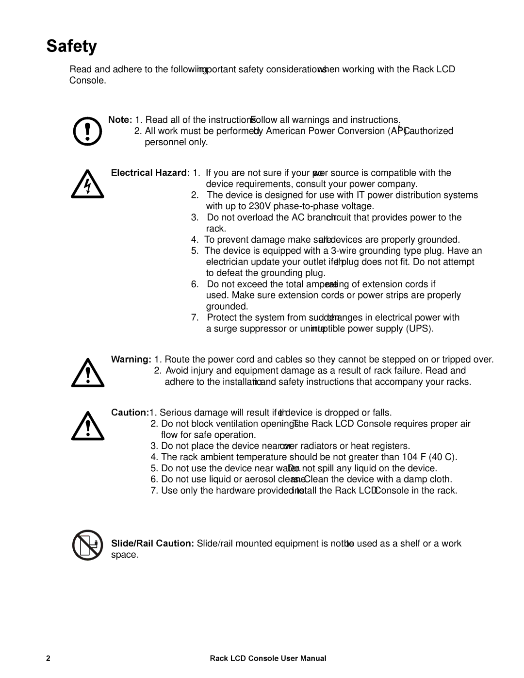 Schneider Electric AP5717UK, AP5717J, AP5717R, AP5717G, AP5719, AP5717F user manual Safety 