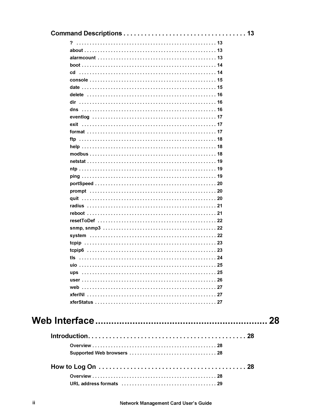 Schneider Electric AP9635 manual Web Interface 