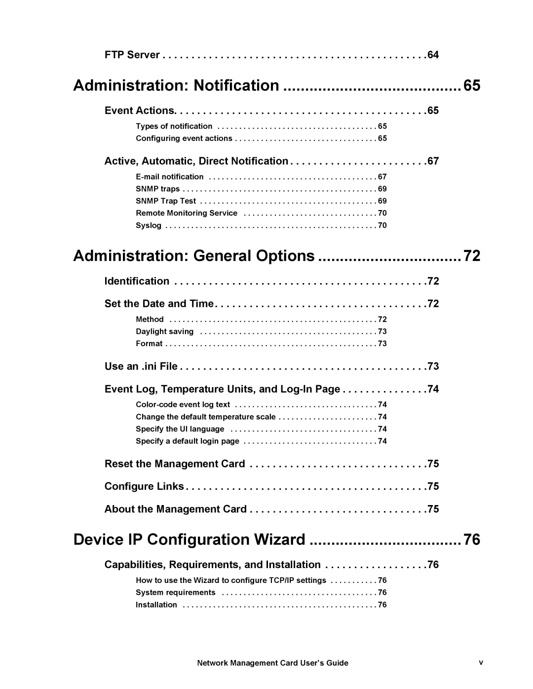 Schneider Electric AP9635 manual Administration Notification 