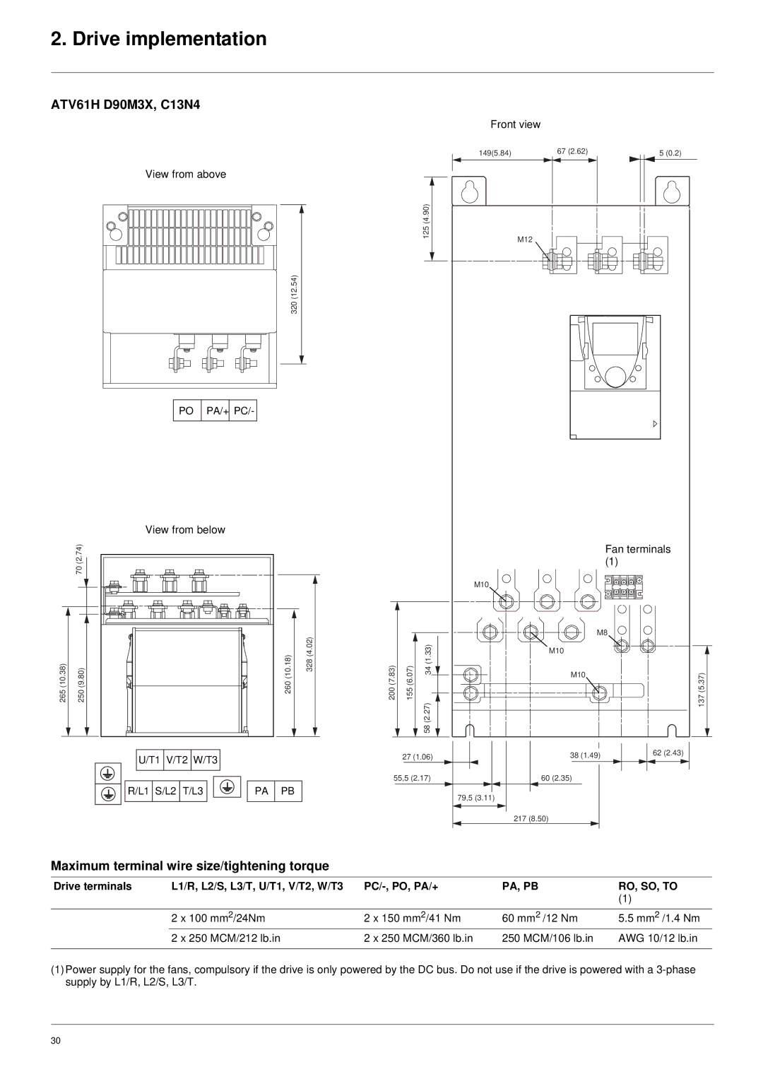 Schneider Electric manual ATV61H D90M3X, C13N4, PA, PB RO, SO, to 