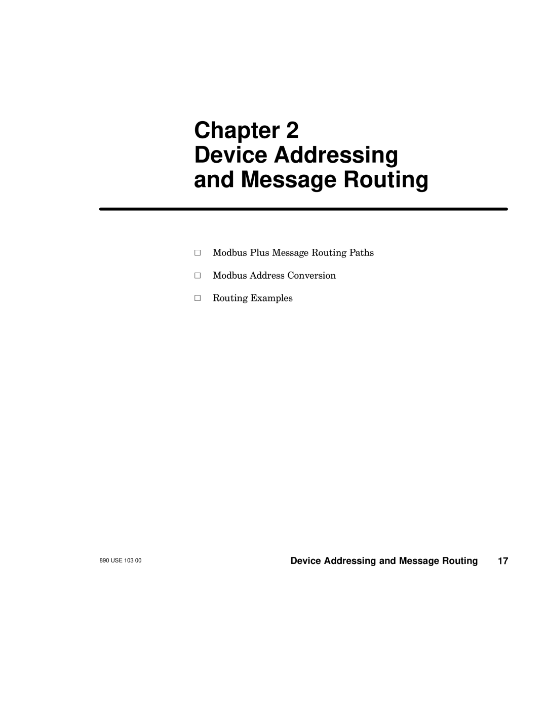 Schneider Electric BM85 manual Chapter Device Addressing Message Routing, Device Addressing and Message Routing 