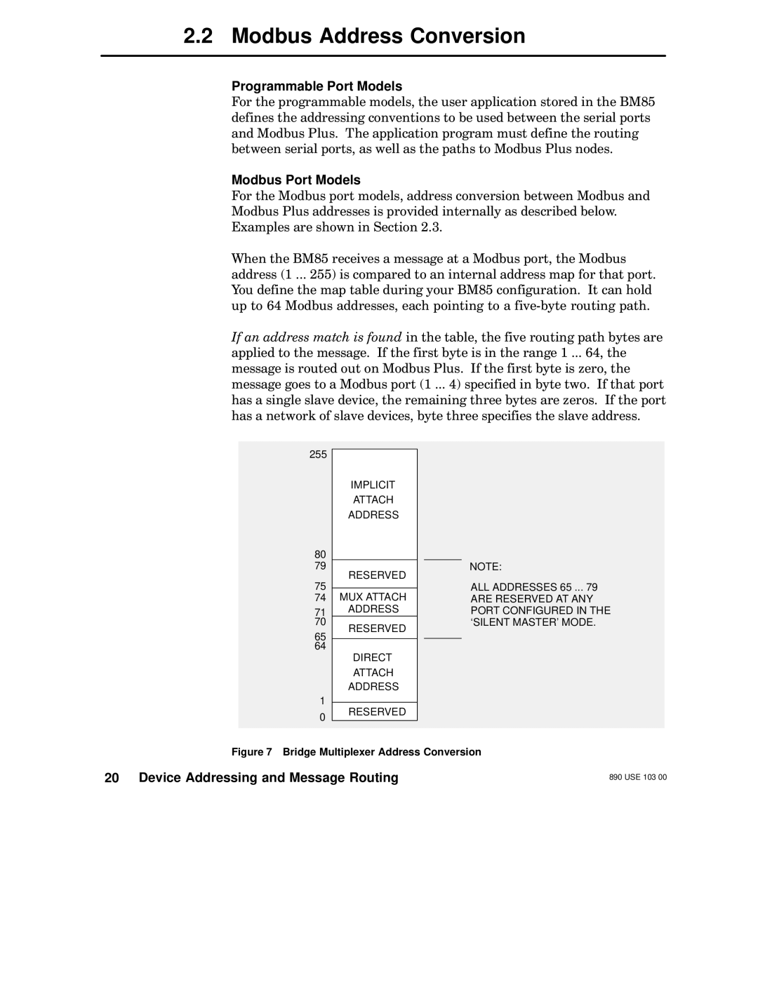 Schneider Electric BM85 manual Modbus Address Conversion, Programmable Port Models, Modbus Port Models 