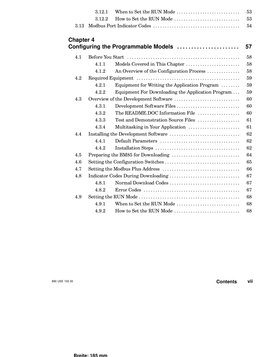 Schneider Electric BM85 manual Chapter Configuring the Programmable Models, Dica0+. C+de/ D1.i*g D+3*+adi*g 