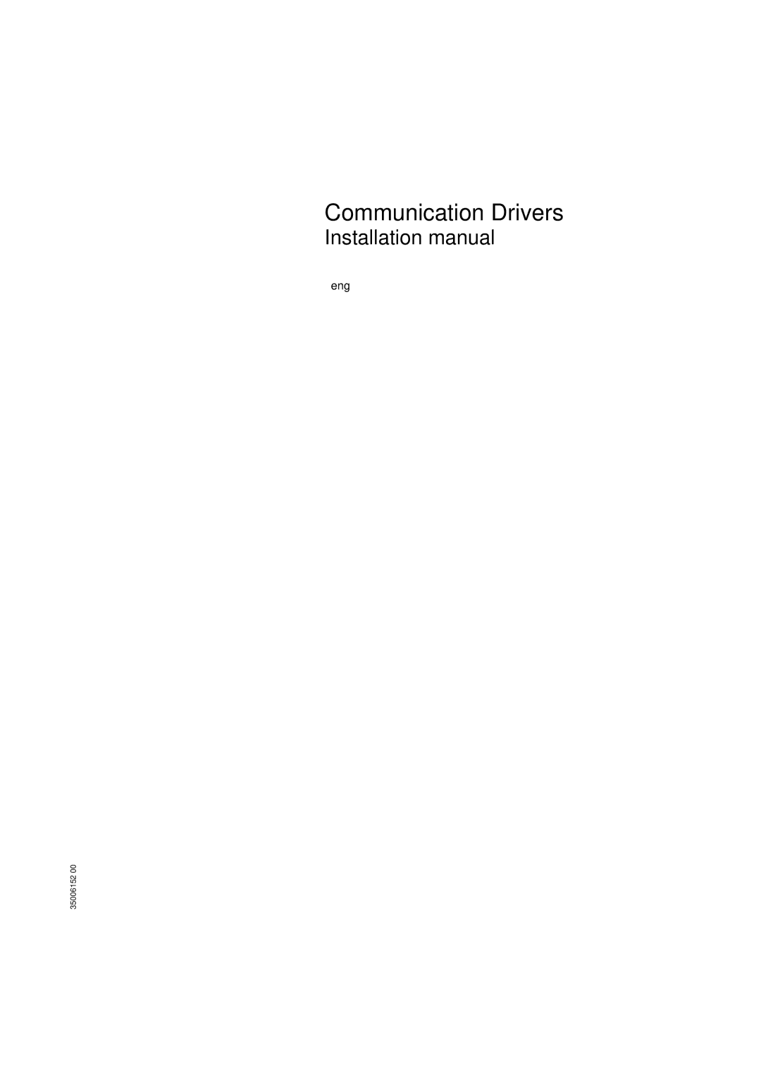 Schneider Electric Communication Drivers installation manual Eng 