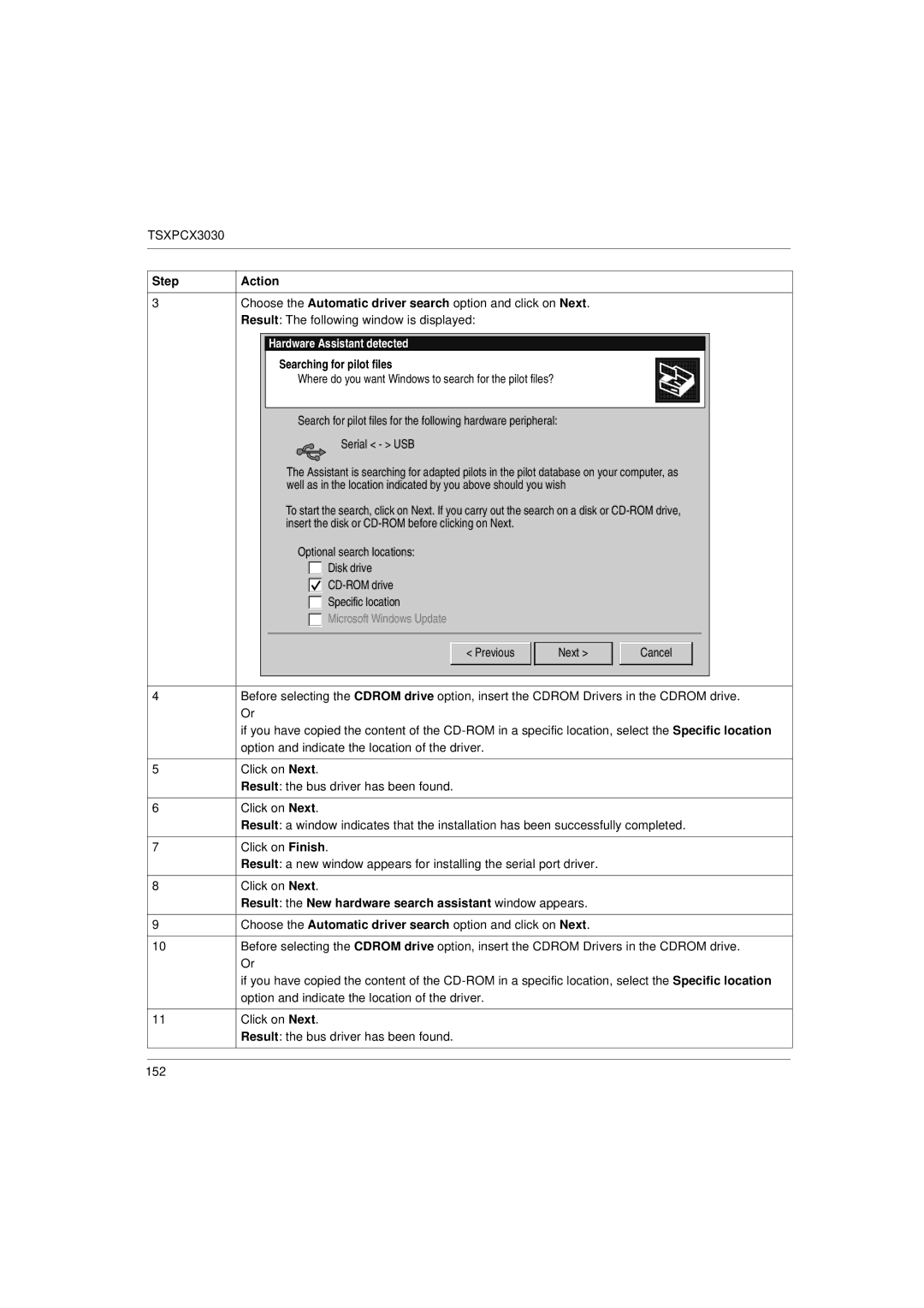 Schneider Electric Communication Drivers installation manual Searching for pilot files 