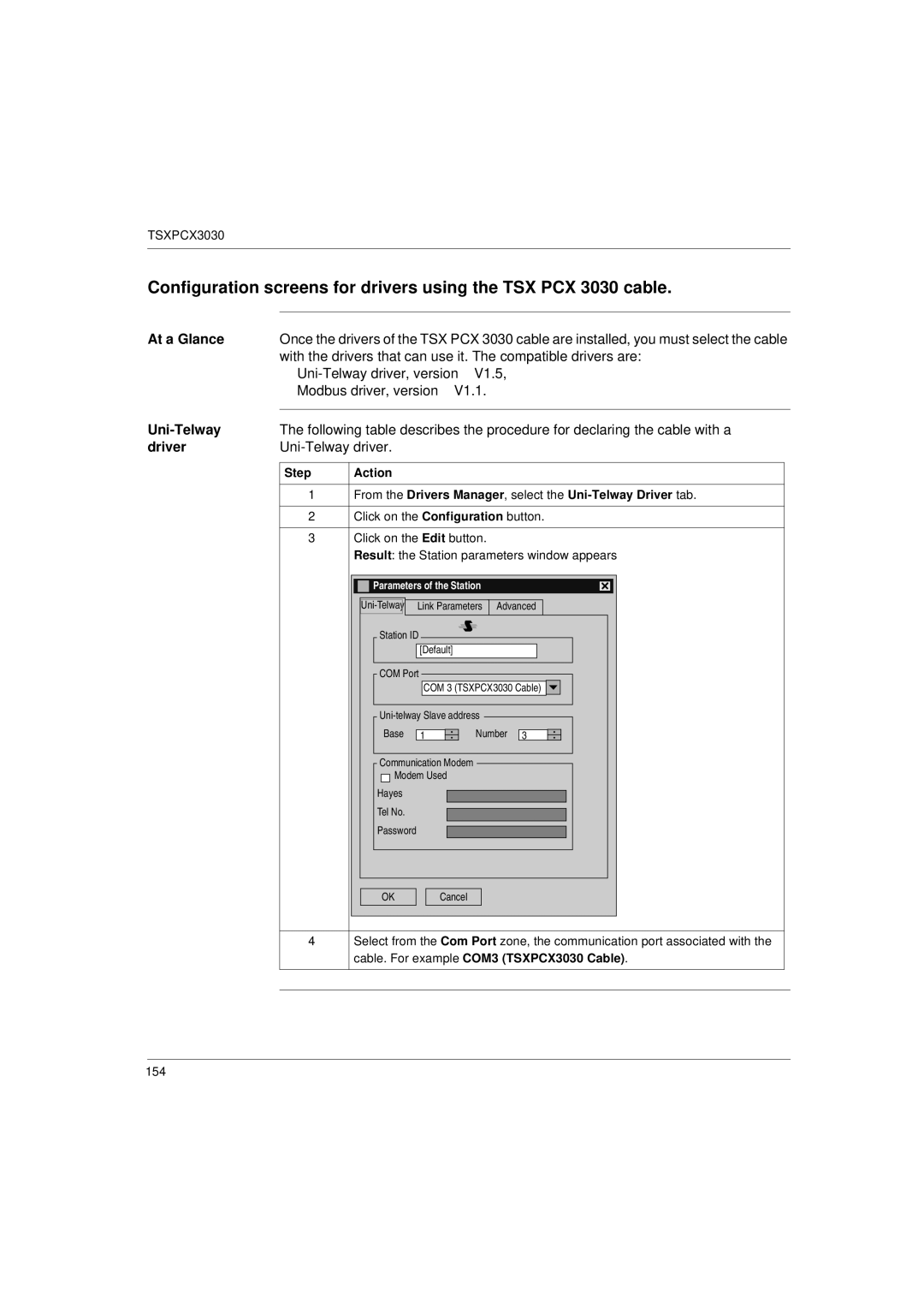 Schneider Electric Communication Drivers installation manual At a Glance Uni-Telway driver 