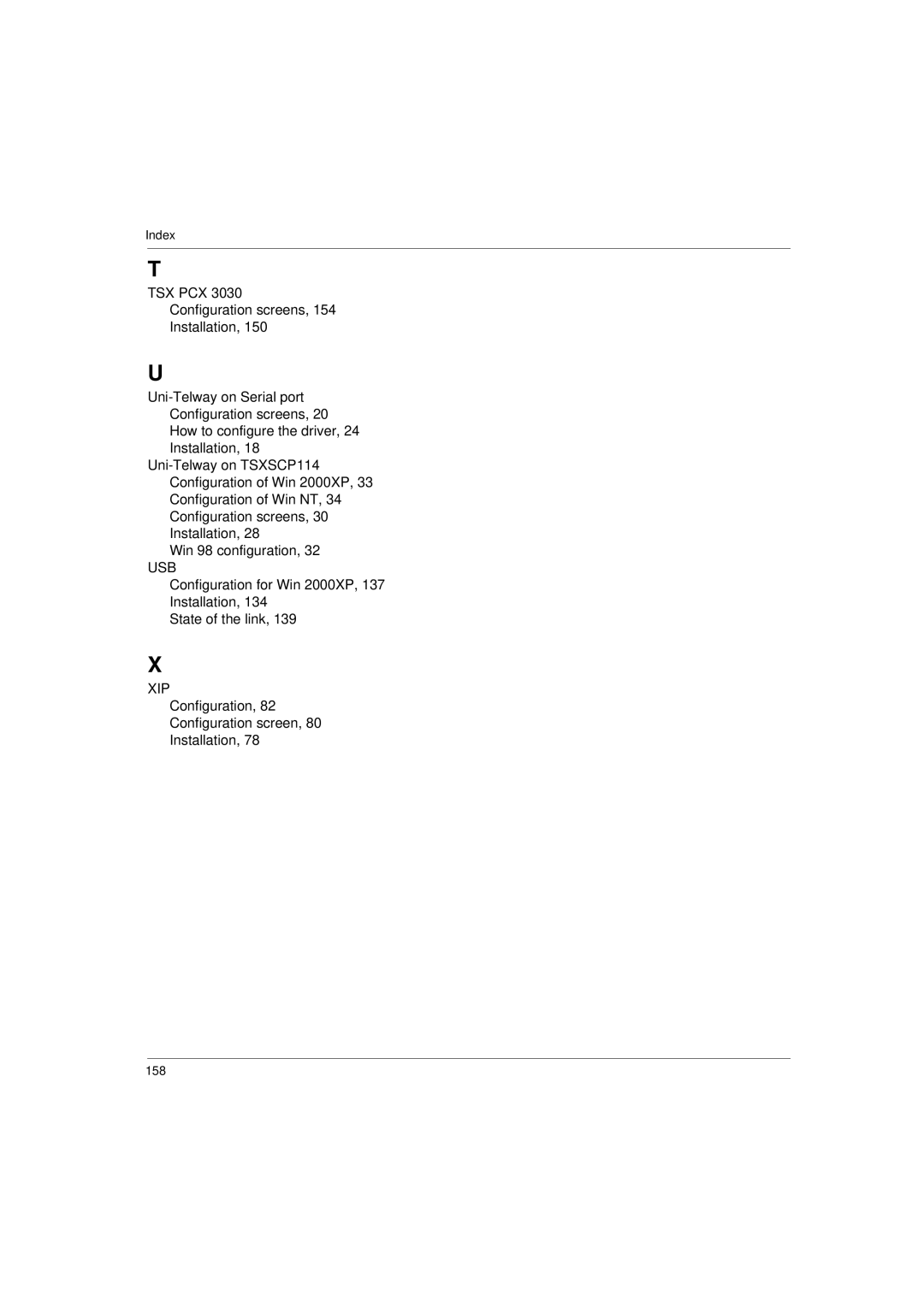 Schneider Electric Communication Drivers installation manual Configuration Configuration screen Installation 