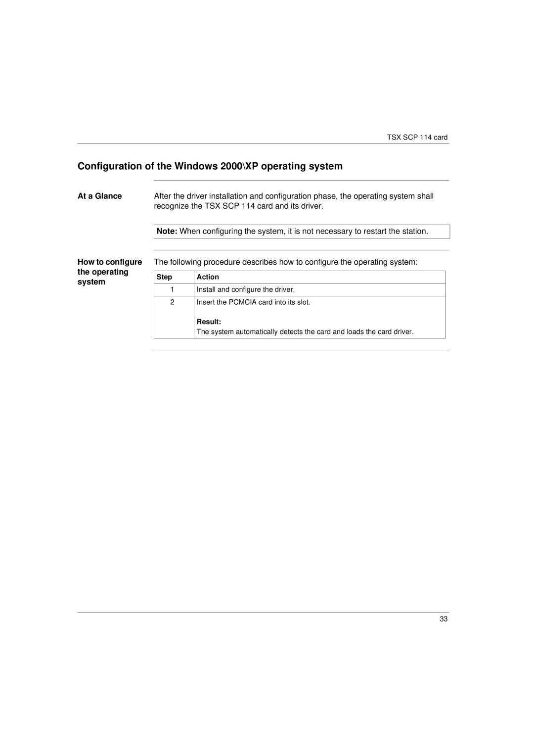 Schneider Electric Communication Drivers installation manual Configuration of the Windows 2000\XP operating system 