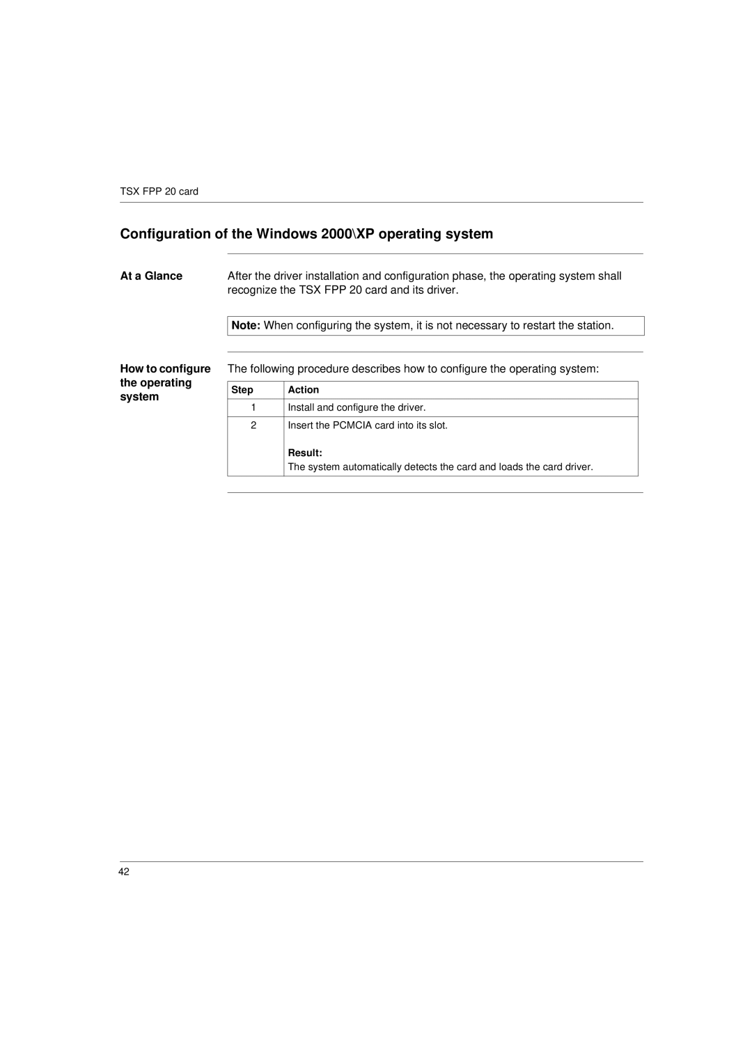 Schneider Electric Communication Drivers installation manual Configuration of the Windows 2000\XP operating system 