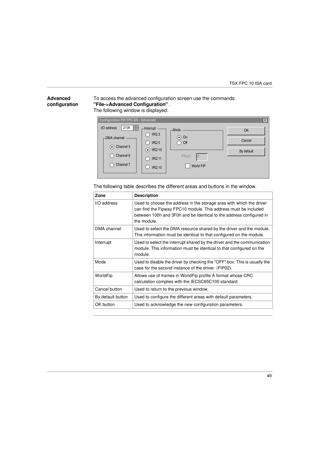 Schneider Electric Communication Drivers Configuration File-Advanced Configuration, Following window is displayed 