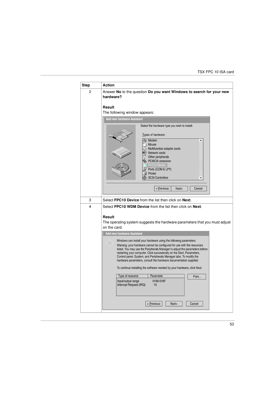 Schneider Electric Communication Drivers installation manual Previous Next Cancel 