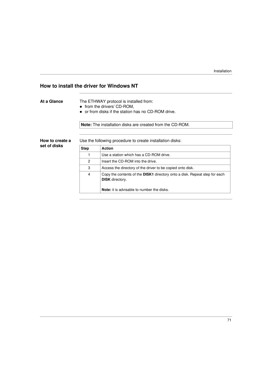 Schneider Electric Communication Drivers installation manual How to install the driver for Windows NT 