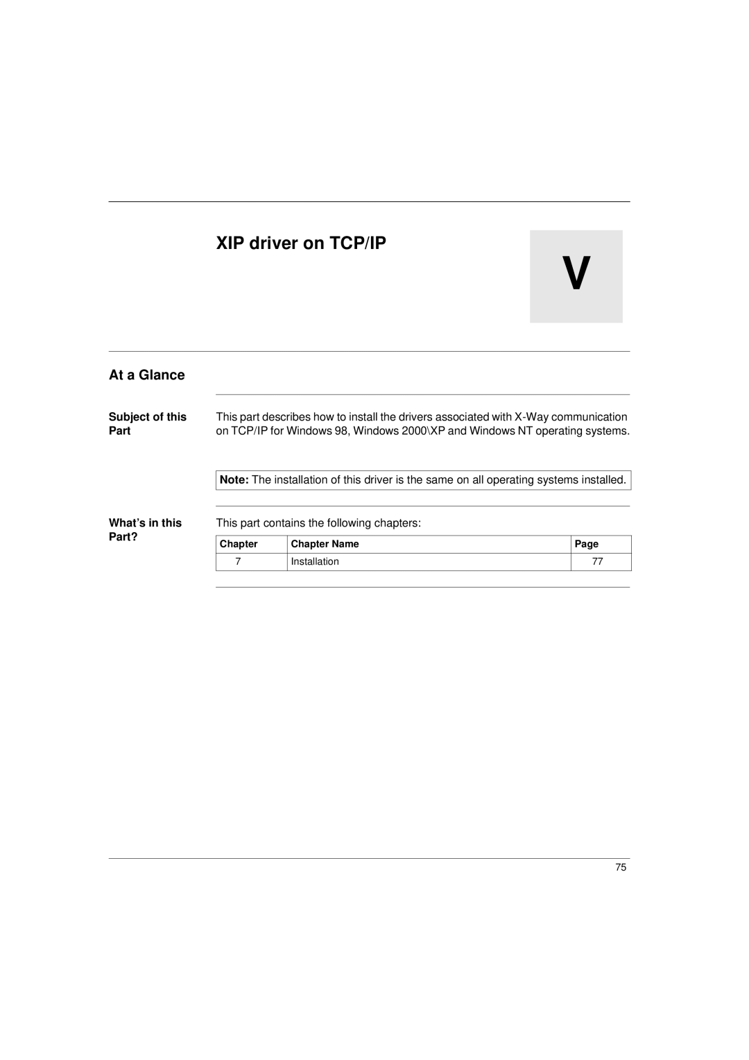 Schneider Electric Communication Drivers installation manual XIP driver on TCP/IP, Chapter 