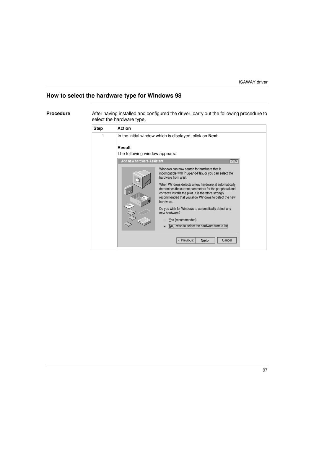 Schneider Electric Communication Drivers installation manual How to select the hardware type for Windows 