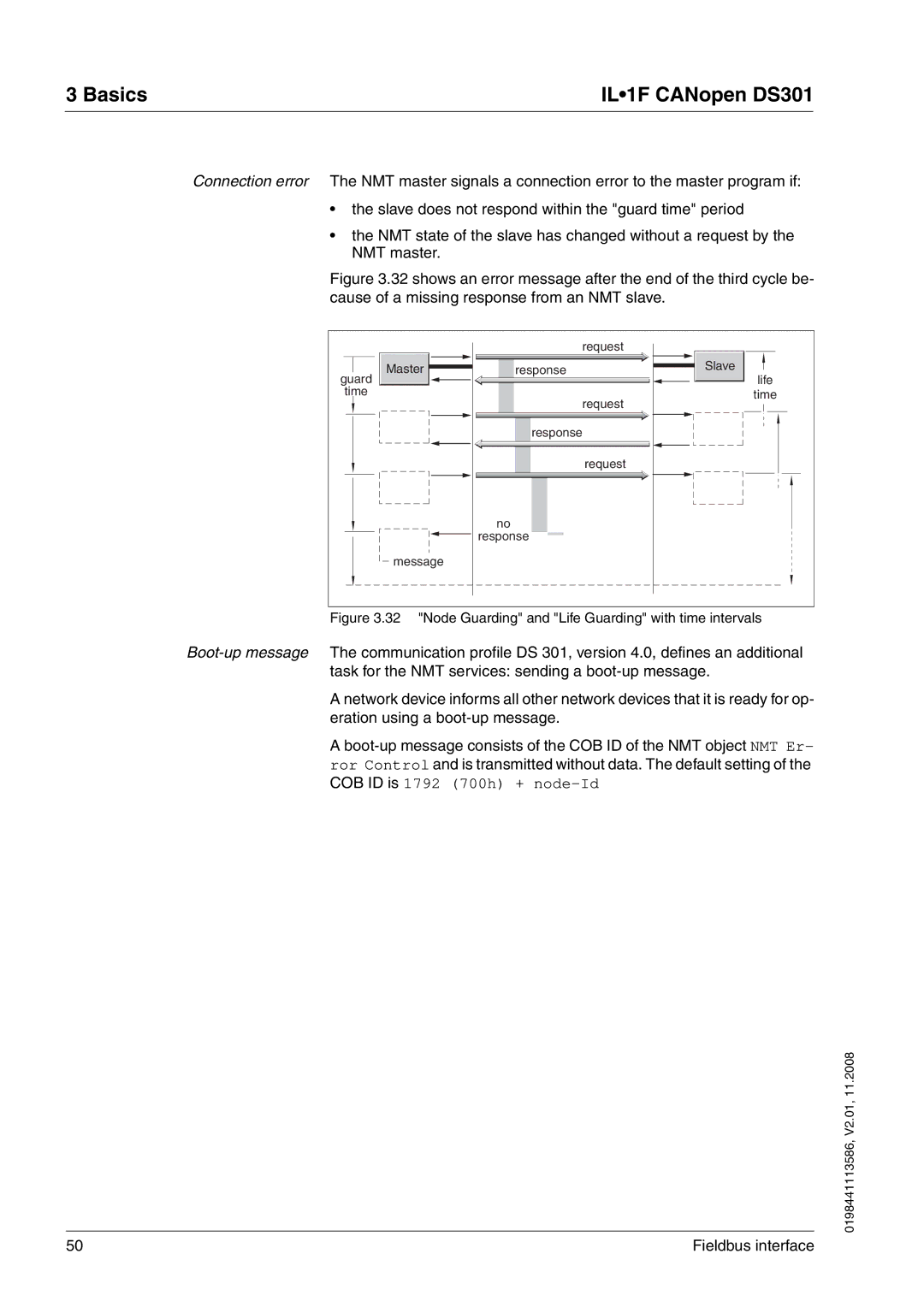 Schneider Electric DS301 manual Node Guarding and Life Guarding with time intervals 