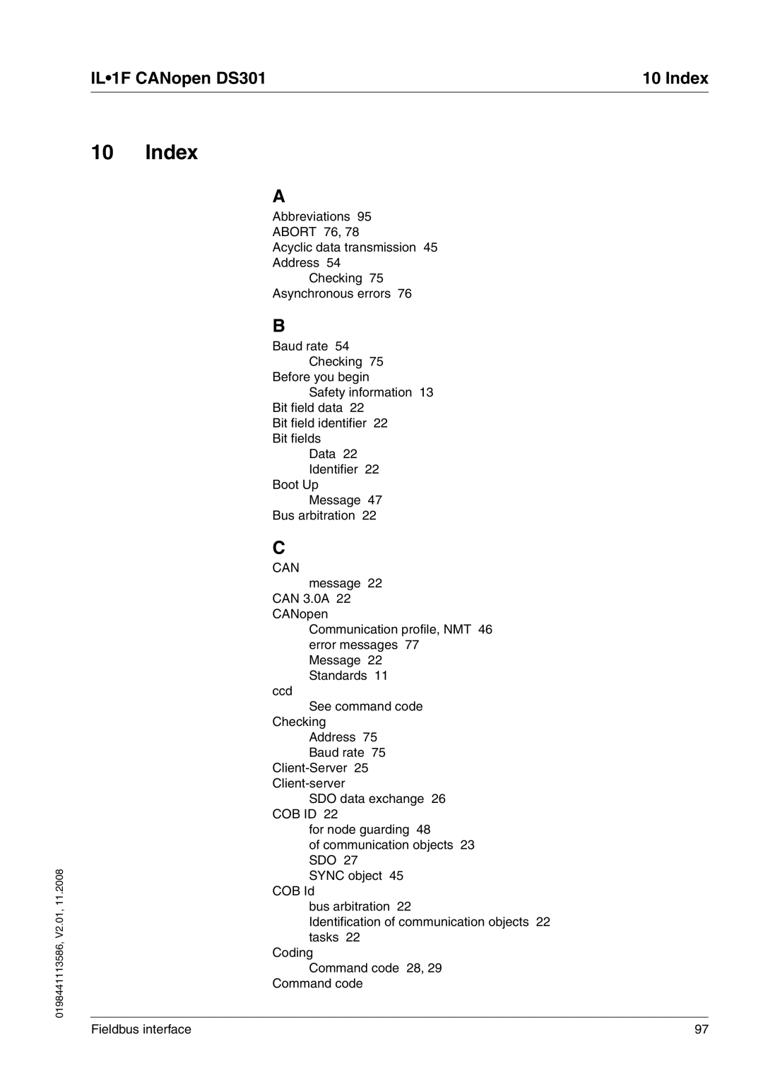 Schneider Electric DS301 manual Index, Can 