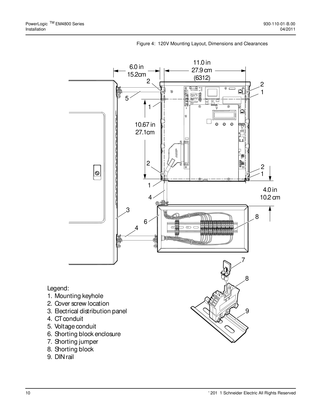 Schneider Electric E4800 manual 10.2 cm 