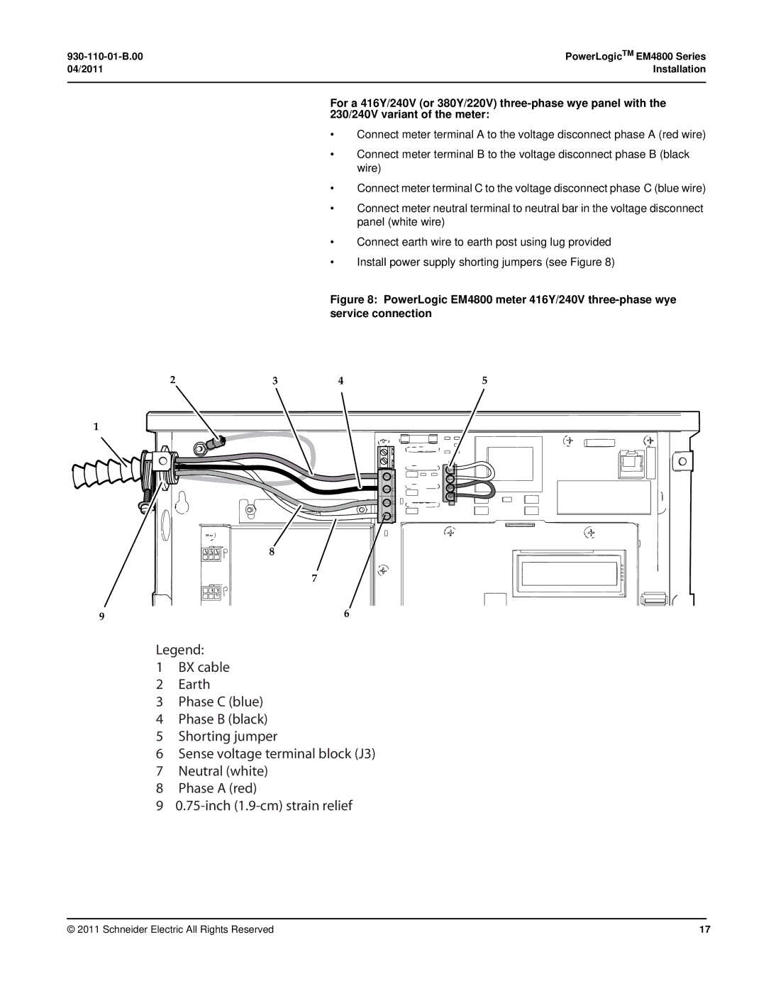 Schneider Electric E4800 manual 930-110-01-B.00 