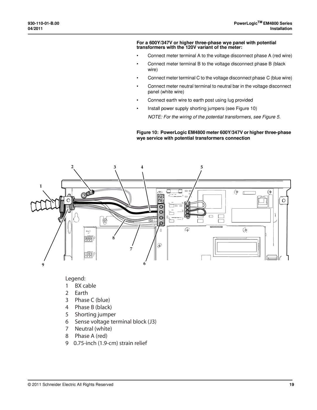 Schneider Electric E4800 manual 930-110-01-B.00 