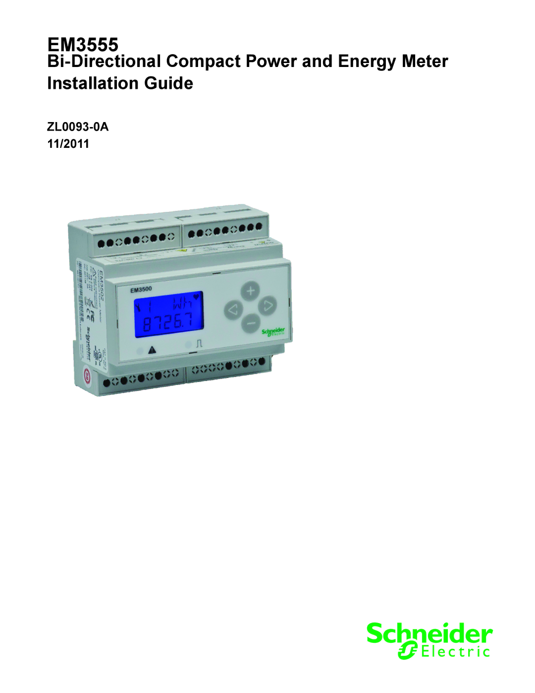 Schneider Electric EM3555 manual 