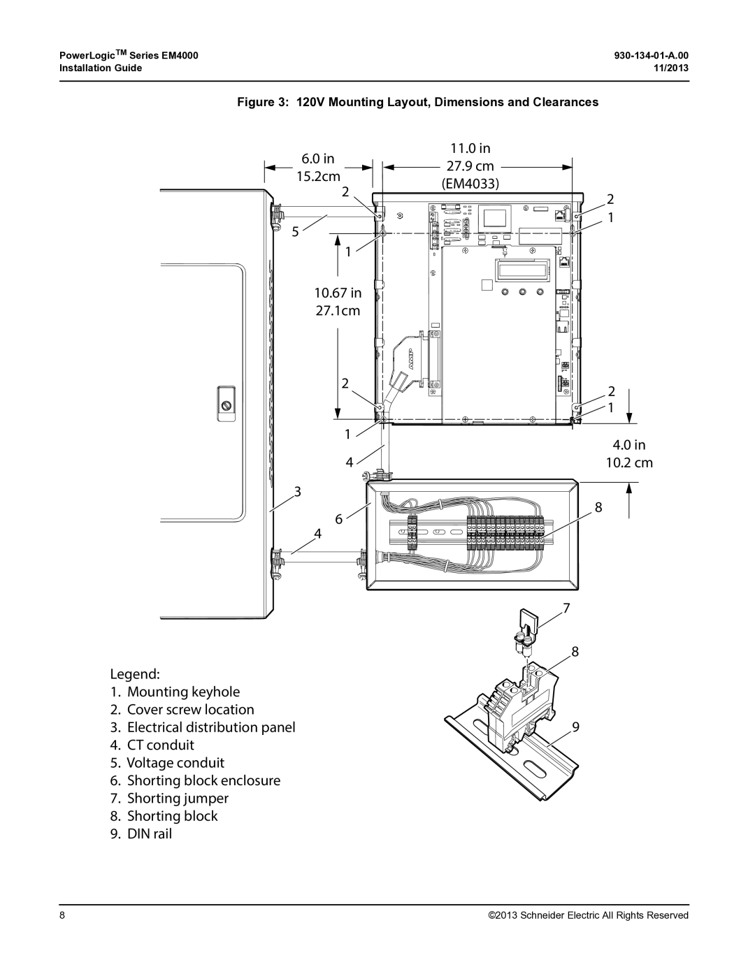 Schneider Electric EM4000 manual 11.0 27.9 cm EM4033 