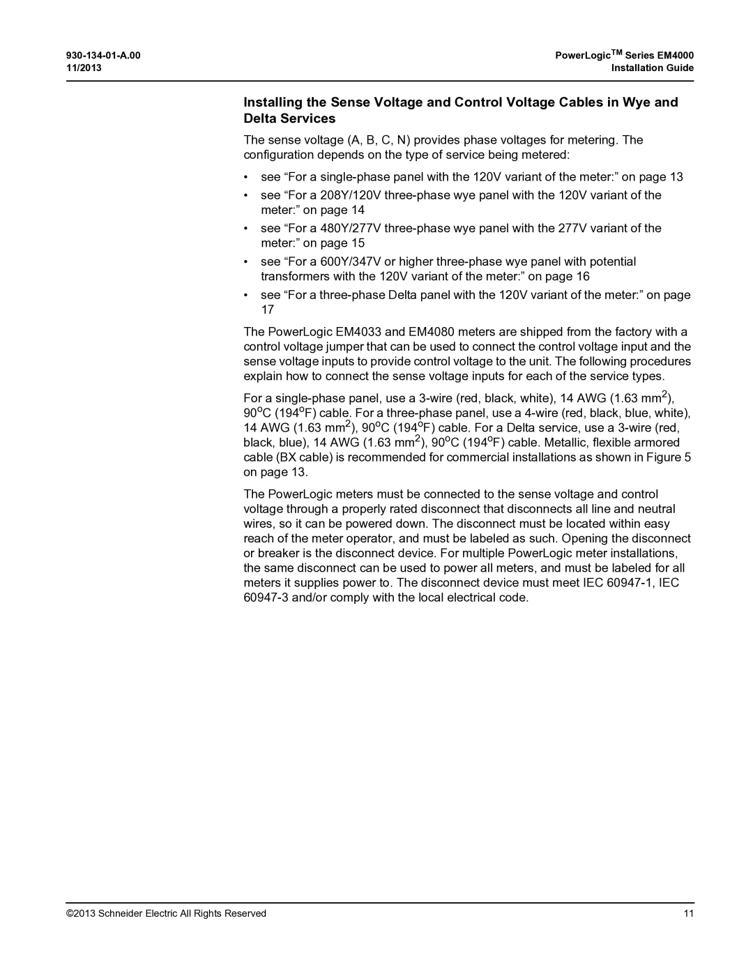 Schneider Electric EM4000 manual 930-134-01-A.00 