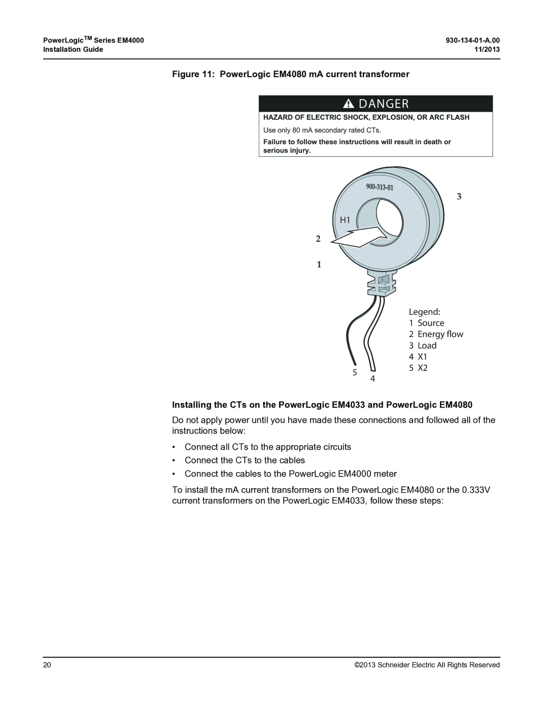 Schneider Electric EM4000 manual Source 