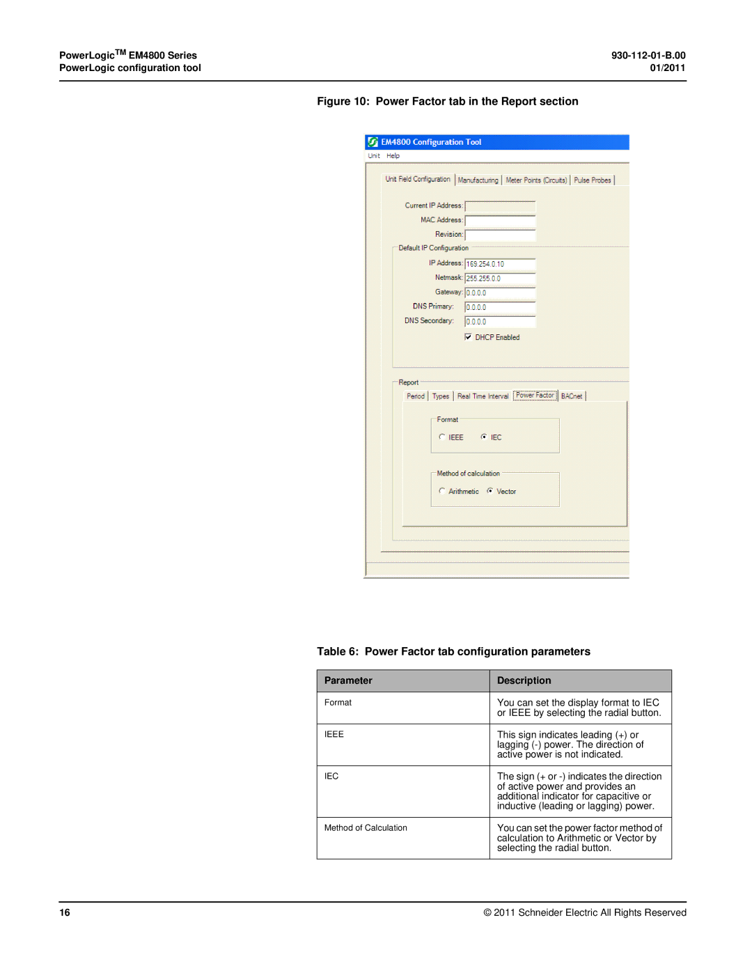 Schneider Electric EM4800 manual You can set the display format to IEC 