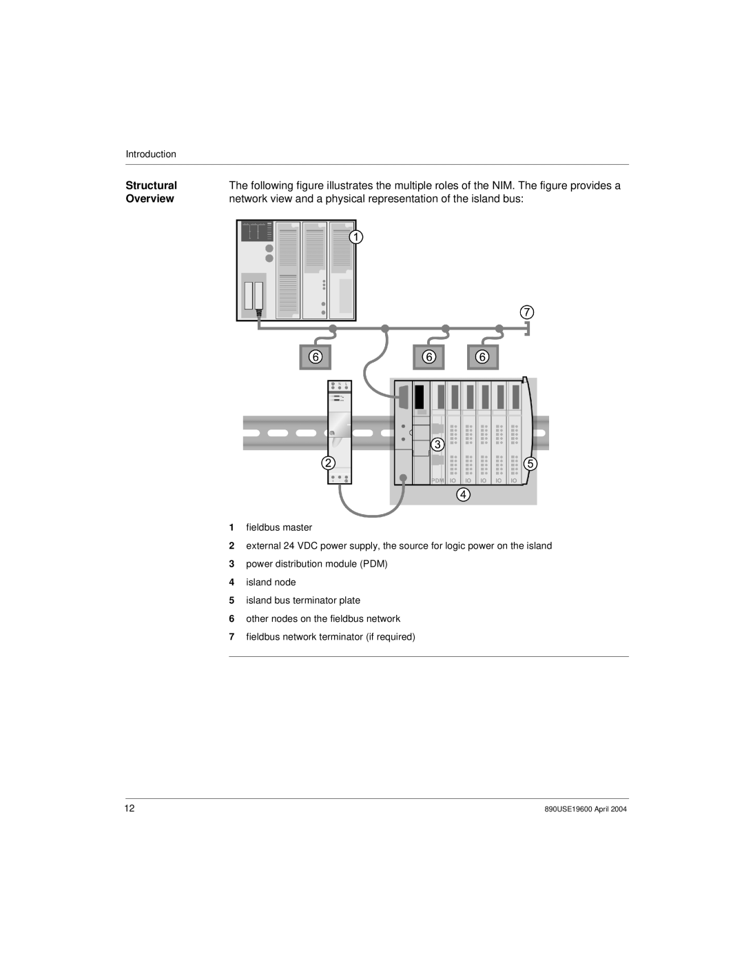 Schneider Electric 890USE19600 Version 1.0, INTERBUS Basic Network Interface Module manual Structural 