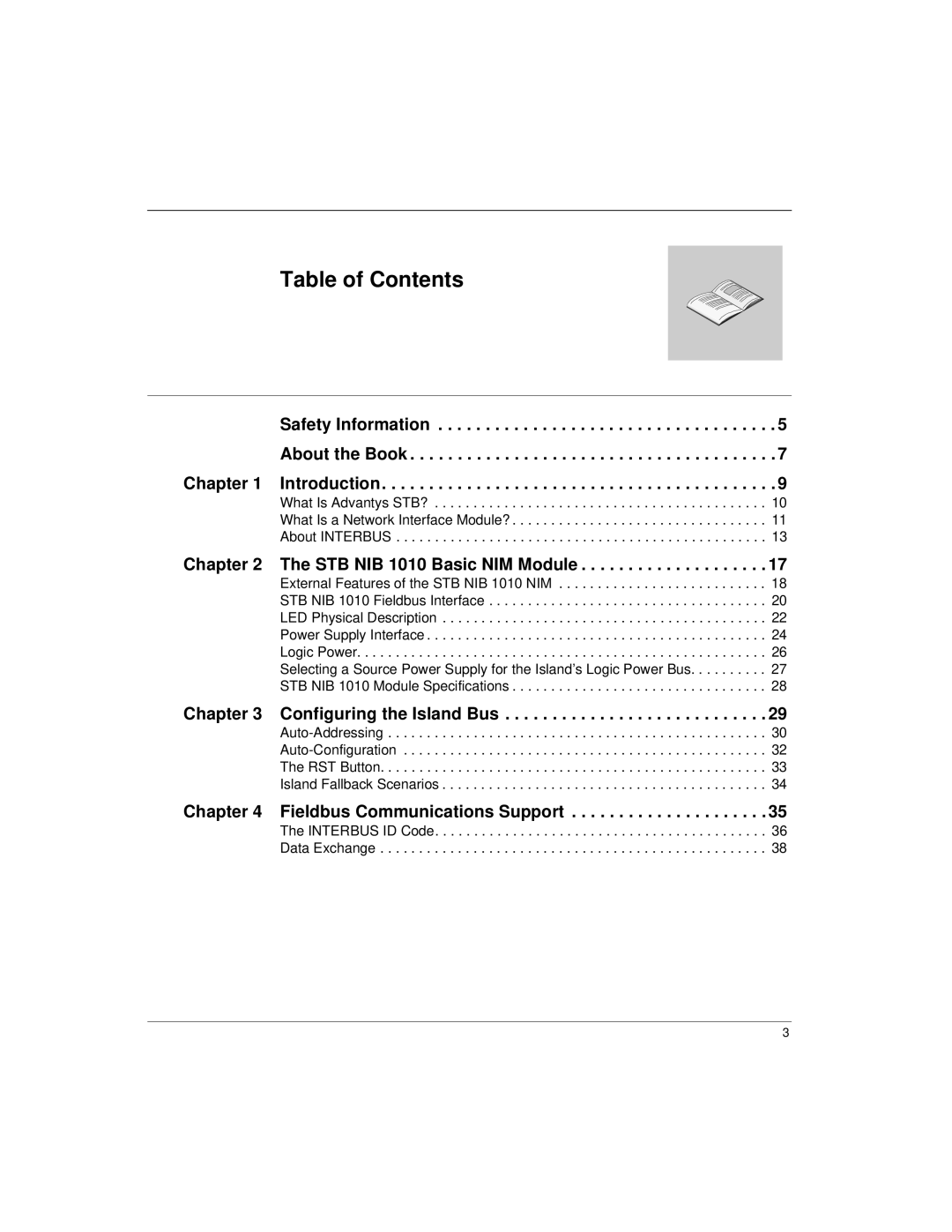 Schneider Electric INTERBUS Basic Network Interface Module, 890USE19600 Version 1.0 manual Table of Contents 