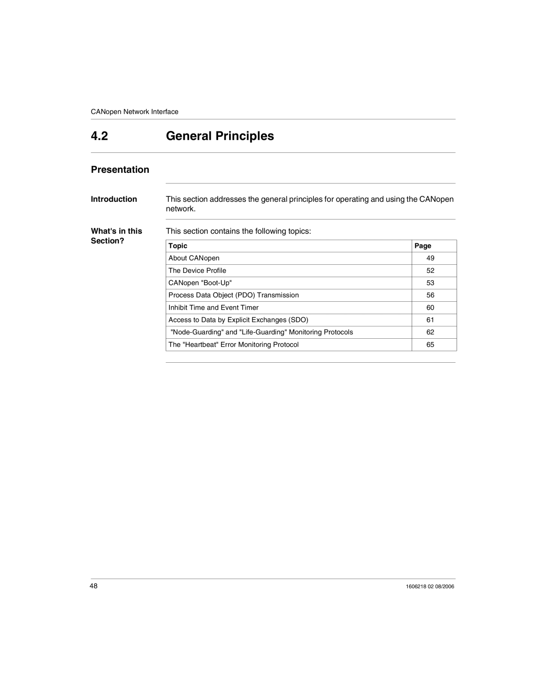 Schneider Electric IP67 manual General Principles, Network, This section contains the following topics 