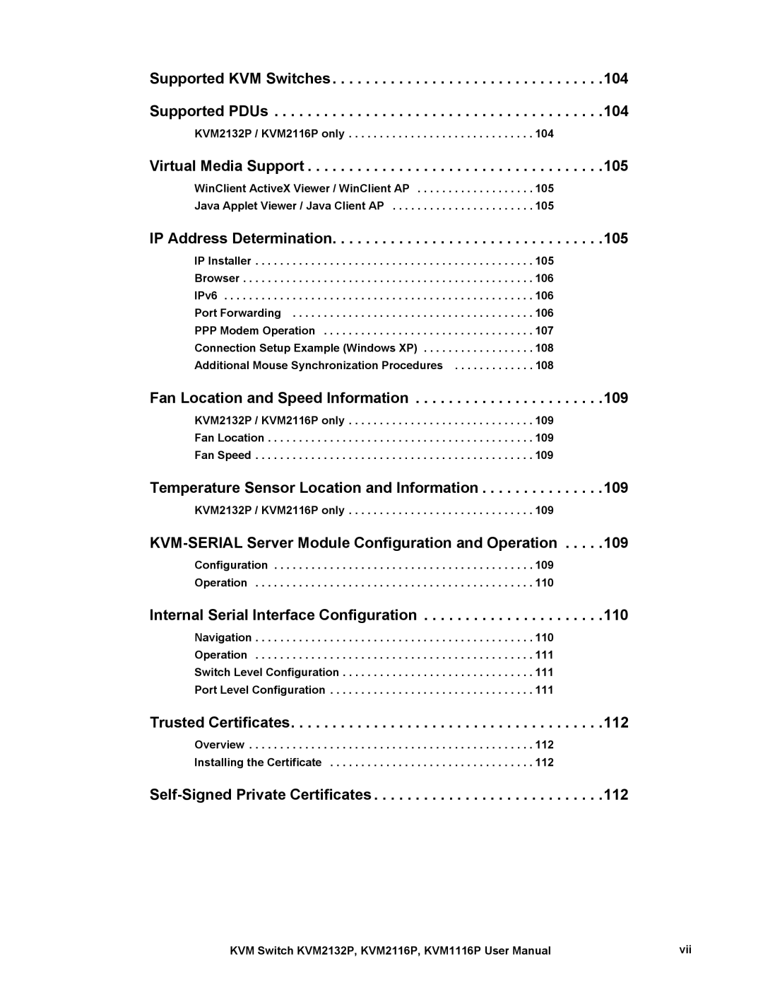 Schneider Electric KVM1116P, KVM2132P, KVM2116P user manual Virtual Media Support 