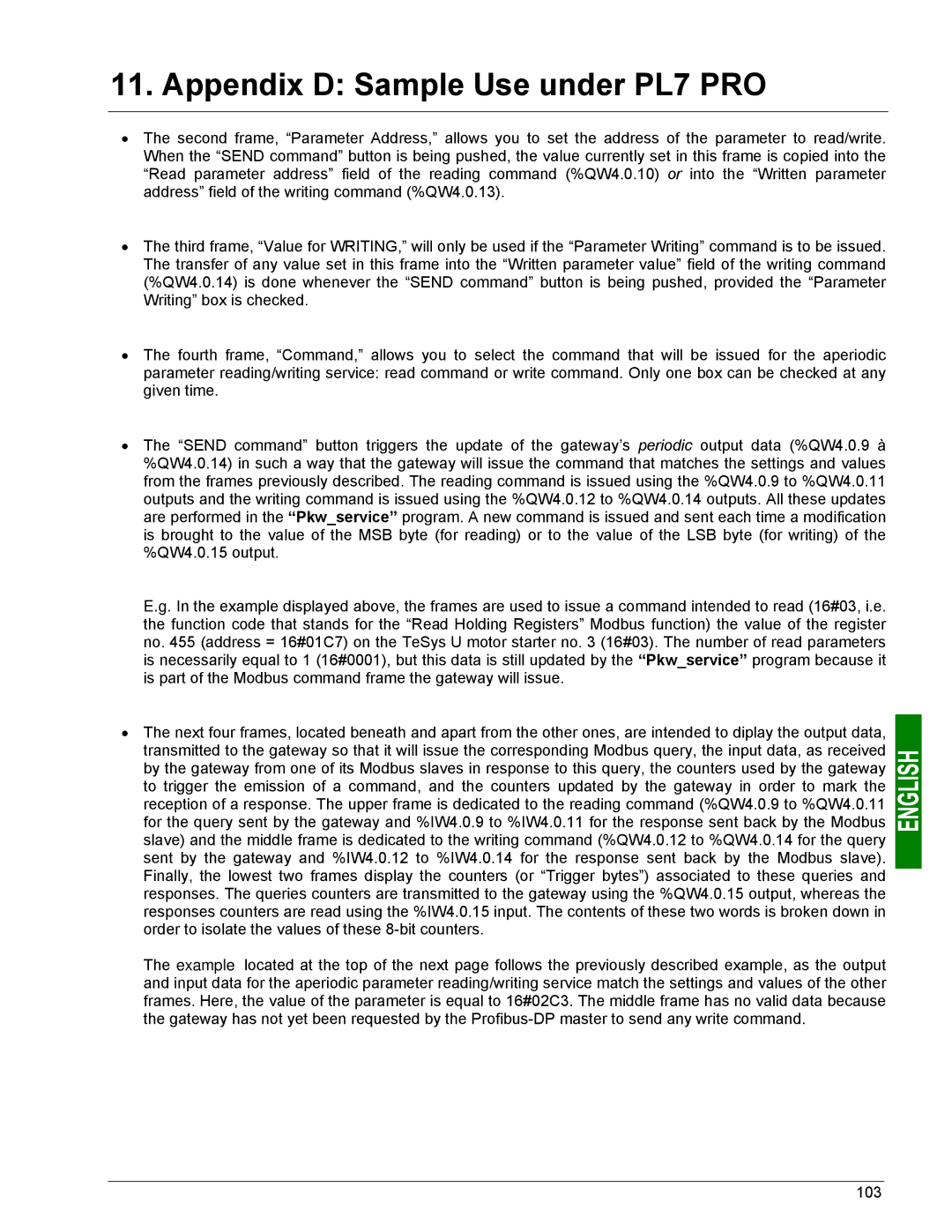 Schneider Electric LUFP7 user manual Appendix D Sample Use under PL7 PRO 