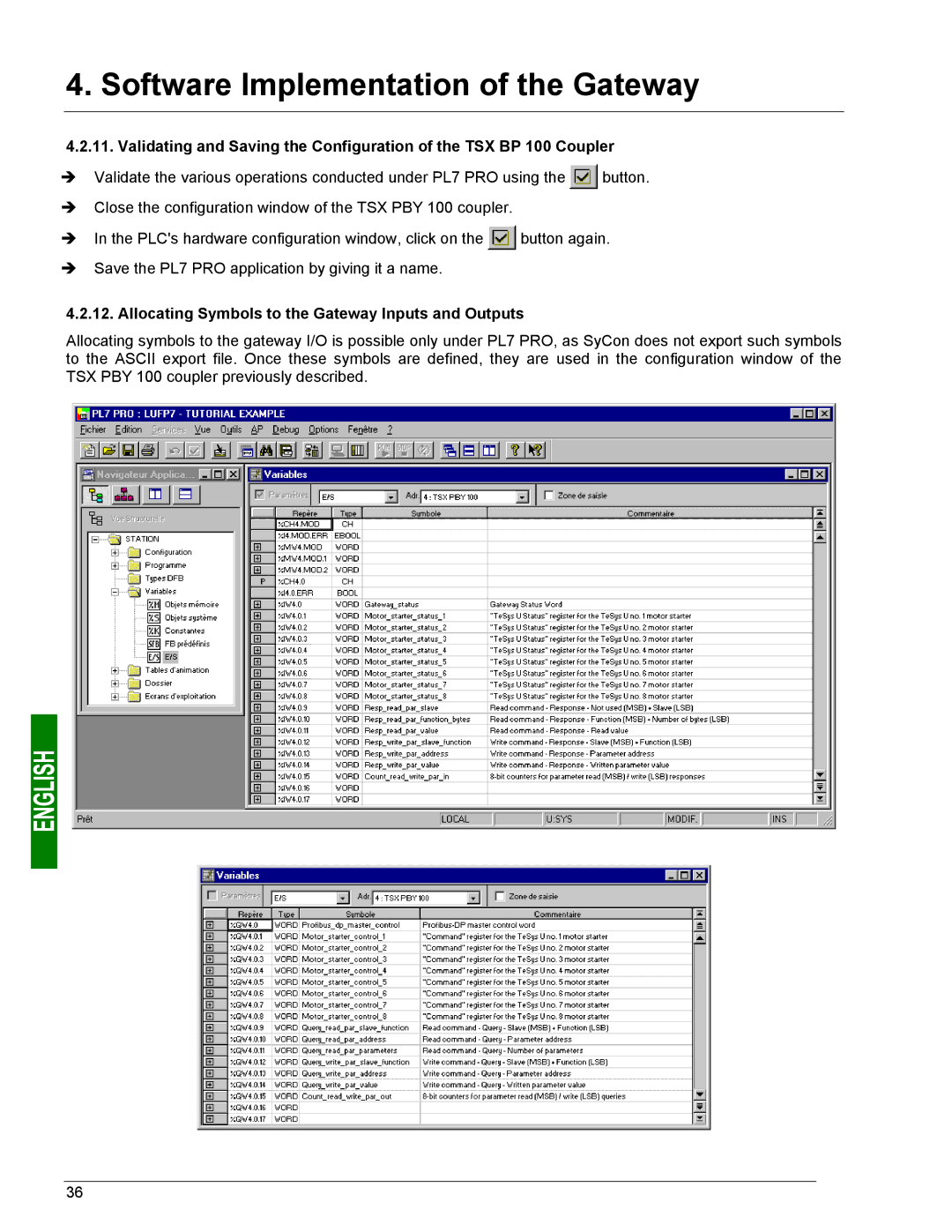 Schneider Electric LUFP7 user manual Allocating Symbols to the Gateway Inputs and Outputs 