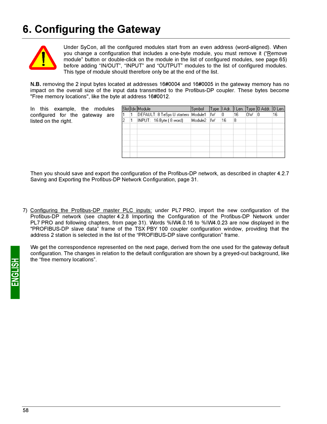 Schneider Electric LUFP7 user manual Configuring the Gateway 