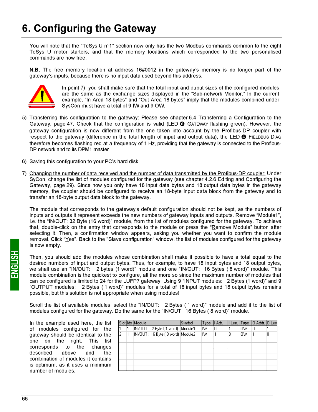 Schneider Electric LUFP7 user manual Configuring the Gateway 