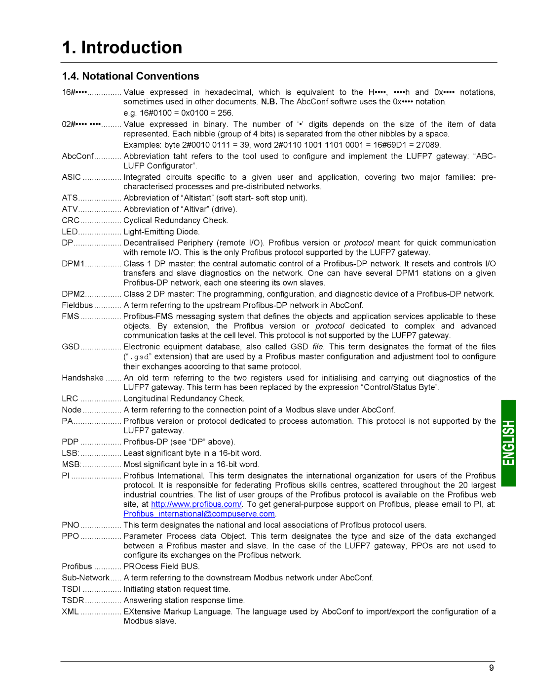 Schneider Electric LUFP7 user manual Notational Conventions, DPM1 